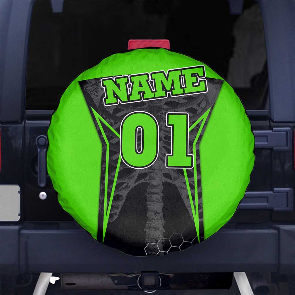 Personalized Skeleton Racing Spare Tire Cover Cool Bone Motorcycle Motocross Off-Road Riders Racewear - Wonder Print Shop