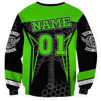 Personalized Skeleton Racing Sweatshirt Cool Bone Motorcycle Motocross Off-Road Riders Racewear - Wonder Print Shop
