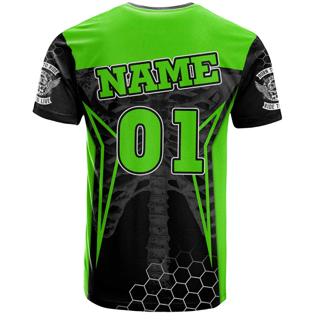 Personalized Skeleton Racing T Shirt Cool Bone Motorcycle Motocross Off-Road Riders Racewear - Wonder Print Shop