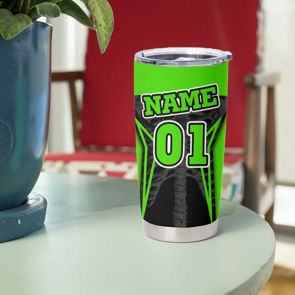 Personalized Skeleton Racing Tumbler Cup Cool Bone Motorcycle Motocross Off-Road Riders Racewear - Wonder Print Shop