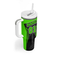 Personalized Skeleton Racing Tumbler With Handle Cool Bone Motorcycle Motocross Off-Road Riders Racewear - Wonder Print Shop