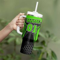 Personalized Skeleton Racing Tumbler With Handle Cool Bone Motorcycle Motocross Off-Road Riders Racewear - Wonder Print Shop