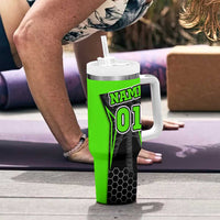Personalized Skeleton Racing Tumbler With Handle Cool Bone Motorcycle Motocross Off-Road Riders Racewear - Wonder Print Shop