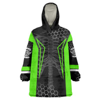 Personalized Skeleton Racing Wearable Blanket Hoodie Cool Bone Motorcycle Motocross Off-Road Riders Racewear - Wonder Print Shop