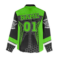 Personalized Skeleton Racing Women Casual Shirt Cool Bone Motorcycle Motocross Off-Road Riders Racewear - Wonder Print Shop