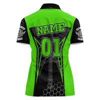 Personalized Skeleton Racing Women Polo Shirt Cool Bone Motorcycle Motocross Off-Road Riders Racewear - Wonder Print Shop