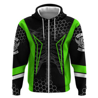 Personalized Skeleton Racing Zip Hoodie Cool Bone Motorcycle Motocross Off-Road Riders Racewear - Wonder Print Shop