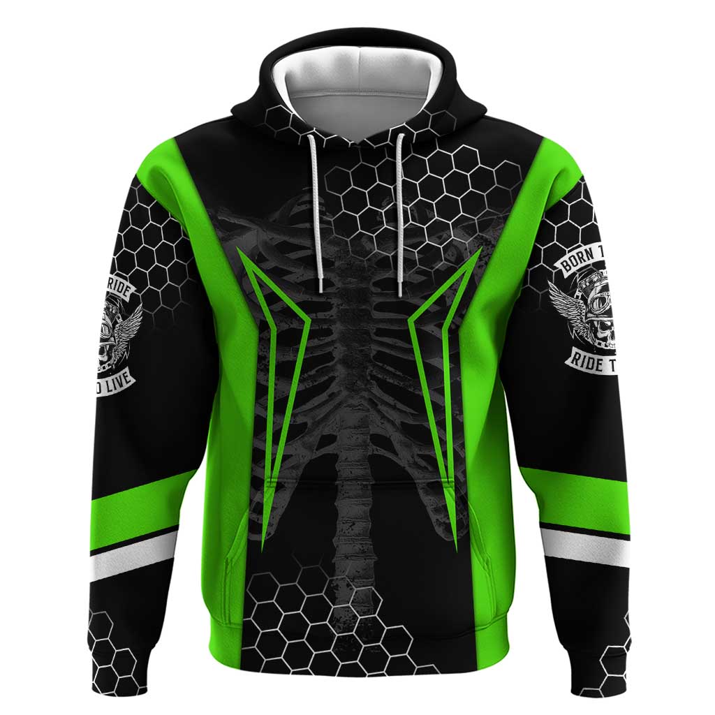 Personalized Skeleton Racing Zip Hoodie Cool Bone Motorcycle Motocross Off-Road Riders Racewear - Wonder Print Shop