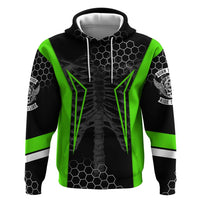 Personalized Skeleton Racing Zip Hoodie Cool Bone Motorcycle Motocross Off-Road Riders Racewear - Wonder Print Shop