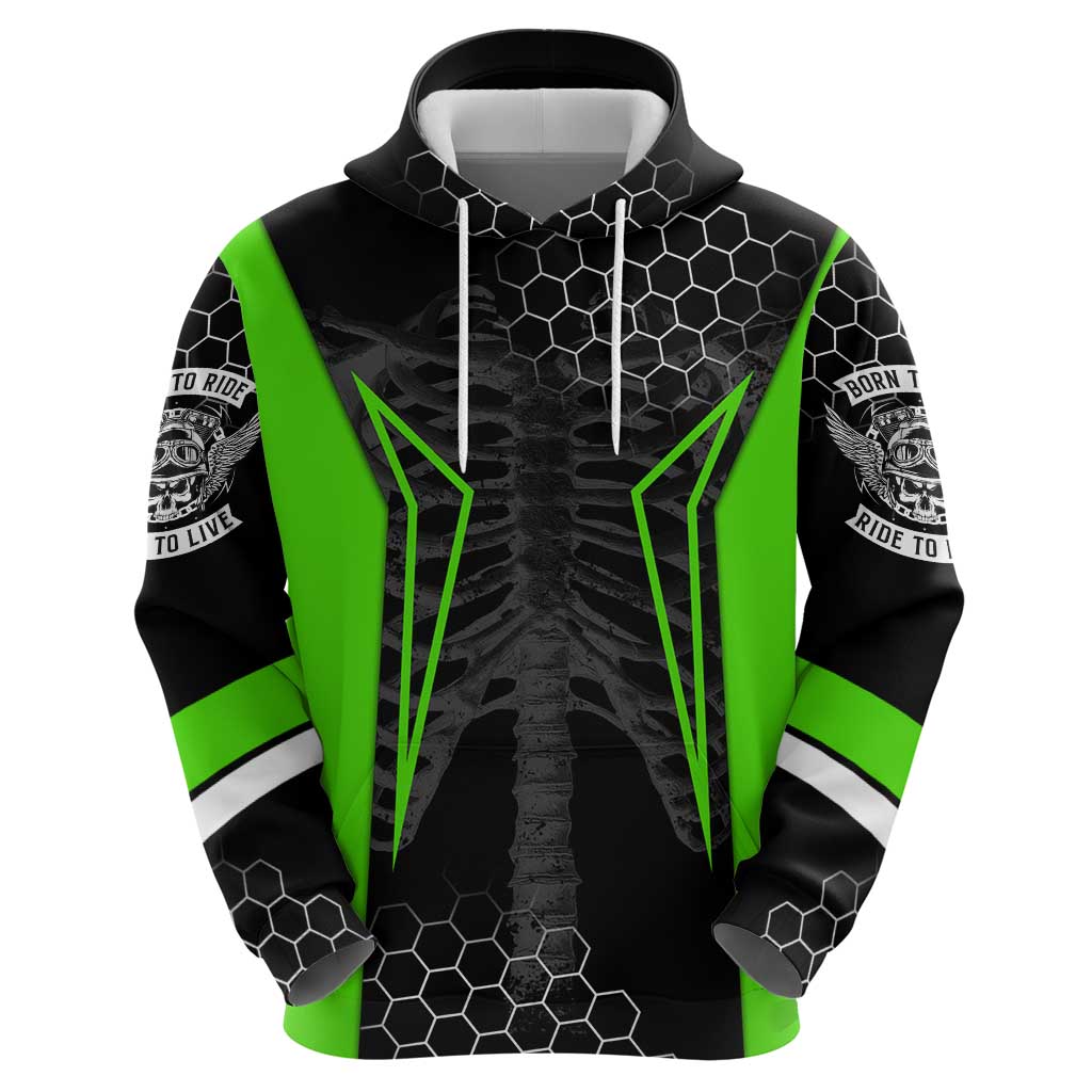 Personalized Skeleton Racing Zip Hoodie Cool Bone Motorcycle Motocross Off-Road Riders Racewear - Wonder Print Shop