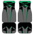 Personalized Bowling Heartbeat Team Car Mats For Bowlers Green and Gray - Wonder Print Shop