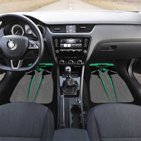 Personalized Bowling Heartbeat Team Car Mats For Bowlers Green and Gray - Wonder Print Shop