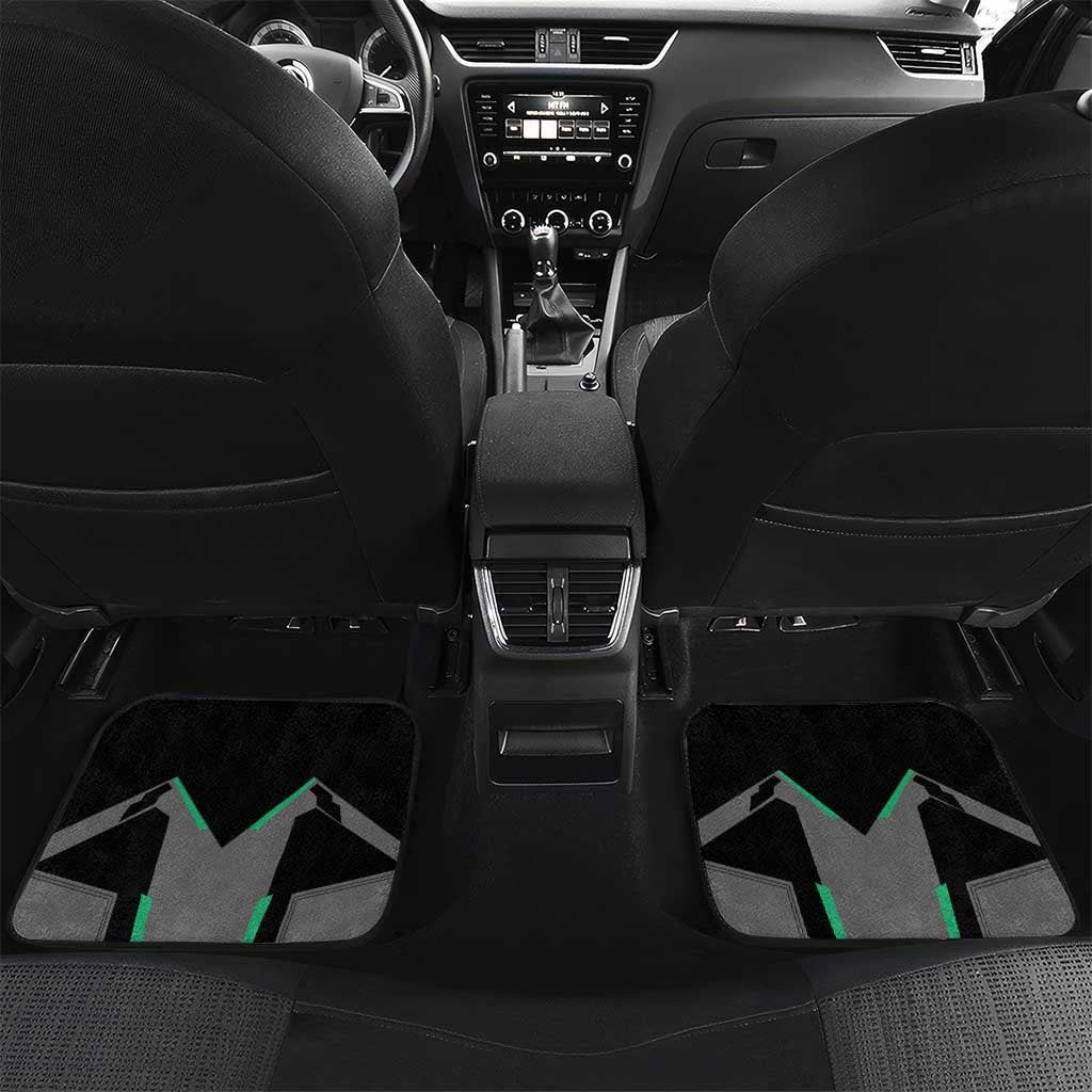 Personalized Bowling Heartbeat Team Car Mats For Bowlers Green and Gray - Wonder Print Shop