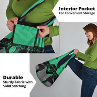 Personalized Bowling Heartbeat Team Grocery Bag For Bowlers Green and Gray - Wonder Print Shop