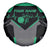 Personalized Bowling Heartbeat Team Spare Tire Cover For Bowlers Green and Gray - Wonder Print Shop