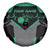 Personalized Bowling Heartbeat Team Spare Tire Cover For Bowlers Green and Gray - Wonder Print Shop