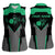 Personalized Bowling Heartbeat Team Women Sleeveless Polo Shirt For Bowlers Green and Gray - Wonder Print Shop