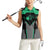 Personalized Bowling Heartbeat Team Women Sleeveless Polo Shirt For Bowlers Green and Gray - Wonder Print Shop