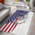 American Flag Bass Fishing Area Rug Fishing Rod and Patriotic Red White and Blue Theme - Wonder Print Shop