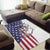 American Flag Bass Fishing Area Rug Fishing Rod and Patriotic Red White and Blue Theme - Wonder Print Shop