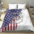 American Flag Bass Fishing Bedding Set Fishing Rod and Patriotic Red White and Blue Theme - Wonder Print Shop
