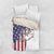American Flag Bass Fishing Bedding Set Fishing Rod and Patriotic Red White and Blue Theme - Wonder Print Shop