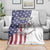American Flag Bass Fishing Blanket Fishing Rod and Patriotic Red White and Blue Theme - Wonder Print Shop