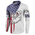 American Flag Bass Fishing Button Sweatshirt Fishing Rod and Patriotic Red White and Blue Theme - Wonder Print Shop