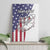 American Flag Bass Fishing Canvas Wall Art Fishing Rod and Patriotic Red White and Blue Theme - Wonder Print Shop