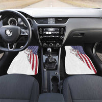 American Flag Bass Fishing Car Mats Fishing Rod and Patriotic Red White and Blue Theme - Wonder Print Shop