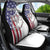 American Flag Bass Fishing Car Seat Cover Fishing Rod and Patriotic Red White and Blue Theme - Wonder Print Shop
