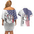 American Flag Bass Fishing Couples Matching Off Shoulder Short Dress and Hawaiian Shirt Fishing Rod and Patriotic Red White and Blue Theme - Wonder Print Shop