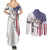 American Flag Bass Fishing Couples Matching Summer Maxi Dress and Long Sleeve Button Shirt Fishing Rod and Patriotic Red White and Blue Theme - Wonder Print Shop