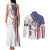 American Flag Bass Fishing Couples Matching Tank Maxi Dress and Long Sleeve Button Shirt Fishing Rod and Patriotic Red White and Blue Theme - Wonder Print Shop