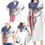 American Flag Bass Fishing Family Matching Long Sleeve Bodycon Dress and Hawaiian Shirt Fishing Rod and Patriotic Red White and Blue Theme - Wonder Print Shop