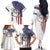 American Flag Bass Fishing Family Matching Off The Shoulder Long Sleeve Dress and Hawaiian Shirt Fishing Rod and Patriotic Red White and Blue Theme - Wonder Print Shop