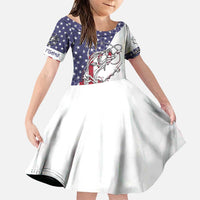 American Flag Bass Fishing Family Matching Puletasi and Hawaiian Shirt Fishing Rod and Patriotic Red White and Blue Theme - Wonder Print Shop