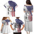 American Flag Bass Fishing Family Matching Puletasi and Hawaiian Shirt Fishing Rod and Patriotic Red White and Blue Theme - Wonder Print Shop