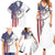 American Flag Bass Fishing Family Matching Summer Maxi Dress and Hawaiian Shirt Fishing Rod and Patriotic Red White and Blue Theme - Wonder Print Shop