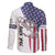 American Flag Bass Fishing Family Matching Summer Maxi Dress and Hawaiian Shirt Fishing Rod and Patriotic Red White and Blue Theme - Wonder Print Shop