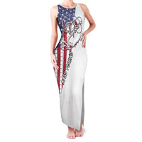 American Flag Bass Fishing Family Matching Tank Maxi Dress and Hawaiian Shirt Fishing Rod and Patriotic Red White and Blue Theme - Wonder Print Shop
