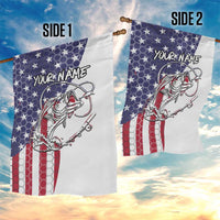 American Flag Bass Fishing Garden Flag Fishing Rod and Patriotic Red White and Blue Theme - Wonder Print Shop