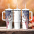 American Flag Bass Fishing Tumbler With Handle Fishing Rod and Patriotic Red White and Blue Theme - Wonder Print Shop