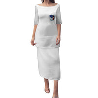 American Flag Tuna Fish Family Matching Puletasi and Hawaiian Shirt Custom Splashing Water on White and Black Contrast - Wonder Print Shop