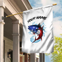 American Flag Tuna Fish Garden Flag Custom Splashing Water on White and Black Contrast - Wonder Print Shop