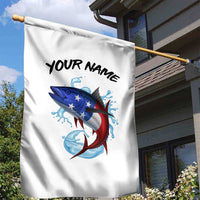 American Flag Tuna Fish Garden Flag Custom Splashing Water on White and Black Contrast - Wonder Print Shop