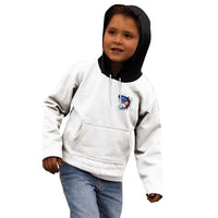 American Flag Tuna Fish Kid Hoodie Custom Splashing Water on White and Black Contrast - Wonder Print Shop