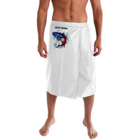 American Flag Tuna Fish Lavalava Custom Splashing Water on White and Black Contrast - Wonder Print Shop