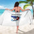 American Flag Tuna Fish Sarong Custom Splashing Water on White and Black Contrast - Wonder Print Shop