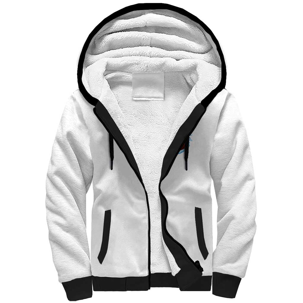 American Flag Tuna Fish Sherpa Hoodie Custom Splashing Water on White and Black Contrast - Wonder Print Shop